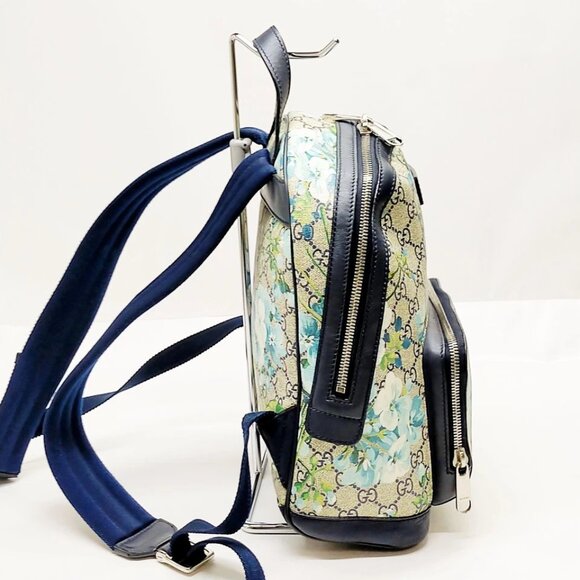 Gucci BackPack Bag Navy Blue PVC 880-061225 - Picture 4 of 13